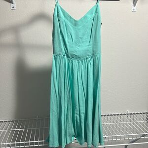 Blue/green with side detail dress